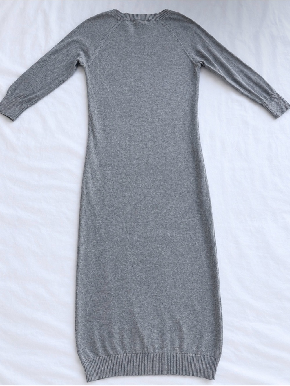 ASOS Grey Ribbed Knit Maxi Dress - Picture 2 of 4